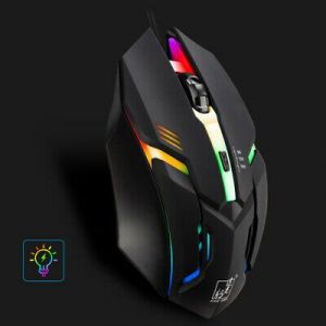 Double Y מוצרי אלקטרוניקה וגיימינג    7 Colour LED USB Wired Pro Gaming Mouse Optical Game Mice For PC Laptop Computer